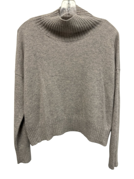 Free People Size Small Light Gray Cashmere Long Sleeve Heathered Ribbed Sweater Light Gray / Small