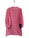 Pomander Place Size L Pink Cotton Round Neck Quarter Button Long Sleeve Dress Pink / L