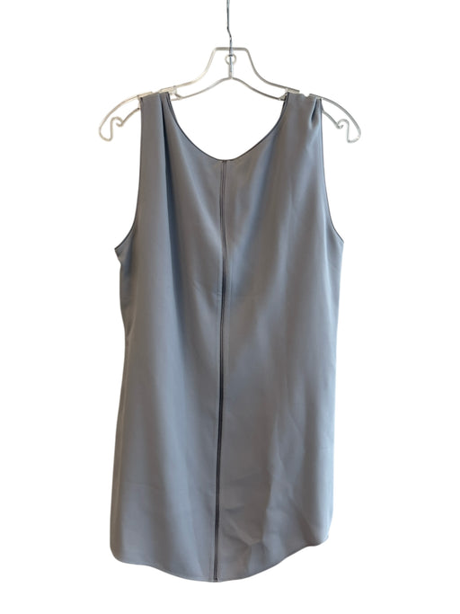Lafayette 148 Size L Grey Silk V Neck Sleeveless Layer Top Grey / L
