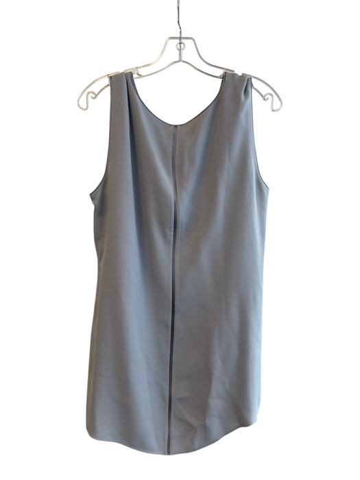 Lafayette 148 Size L Grey Silk V Neck Sleeveless Layer Top Grey / L