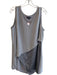 Lafayette 148 Size L Grey Silk V Neck Sleeveless Layer Top Grey / L