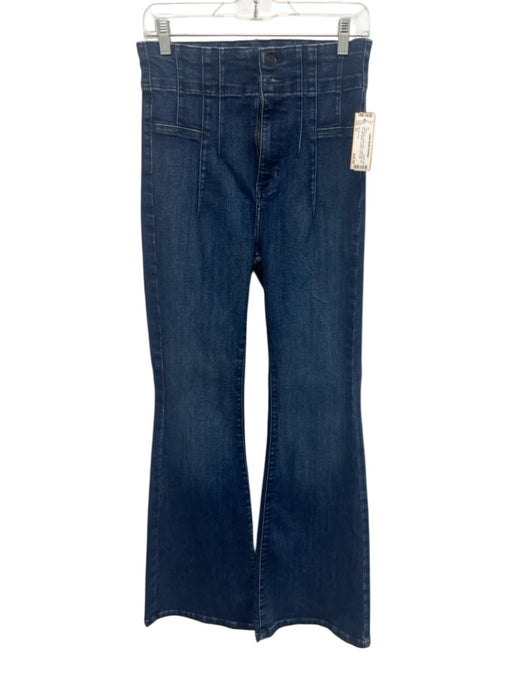 We The Free Size 29 Dark Wash Cotton Blend High Rise Zip Fly Bell Bottom Jeans Dark Wash / 29