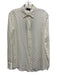 Etro Size 38 White Silk Blend Button Front Long Sleeve Jacquard Relaxed fit Top White / 38