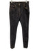 Etro Size 27 Black Cotton Blend Zip & Button Floral High Rise Straight Jeans Black / 27