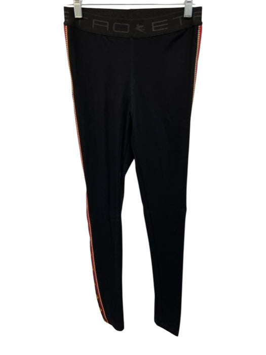 Etro Size 40 Black Multi Viscose Blend Elastic Waist Leggings Black Multi / 40