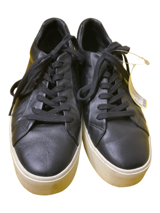 Vince Shoe Size 8.5 Black & White Leather round toe lace up Low Top Sneakers Black & White / 8.5