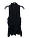 Pearl Size Small Black Polyester Sleeveless Ruffle Neckline Elastic Waist Dress Black / Small