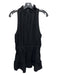 Pearl Size Small Black Polyester Sleeveless Ruffle Neckline Elastic Waist Dress Black / Small