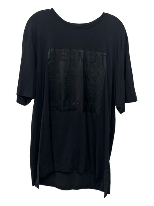 Helmut Lang Size XL Black Cotton Graphic Men's Short Sleeve XL