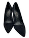Alice + Olivia Shoe Size 8 Black Suede Pointed Toe Stiletto Stitch Detail Pumps Black / 8