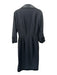 Finley Size 6 Black Polyester Satin Surplice Long Sleeve Wrap Dress Black / 6