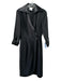 Finley Size 6 Black Polyester Satin Surplice Long Sleeve Wrap Dress Black / 6