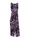 Lily Pulitzer Size L Black, Pink & Blue Polyester Smocked Waist Band Jumpsuit Black, Pink & Blue / L