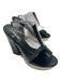 Chanel Shoe Size 37 Black & Clear Leather & Plastic Peep Toe Ankle Buckle Pumps Black & Clear / 37