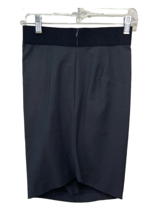 Sportmax Size 2 Black Cotton & Viscose Blend Back Zip Skirt Black / 2