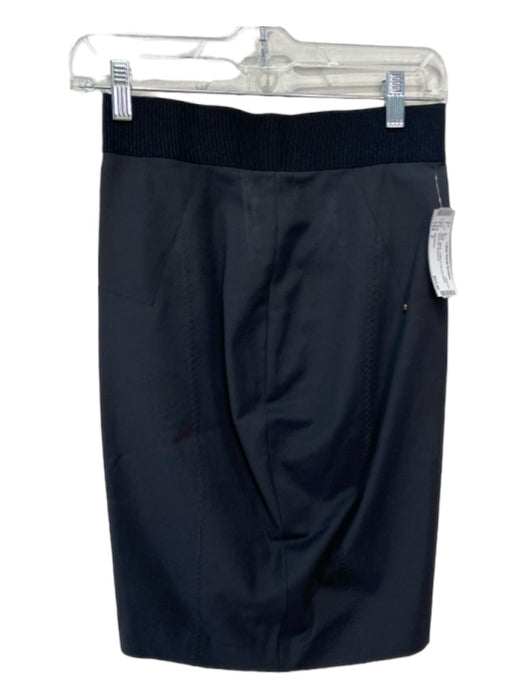 Sportmax Size 2 Black Cotton & Viscose Blend Back Zip Skirt Black / 2
