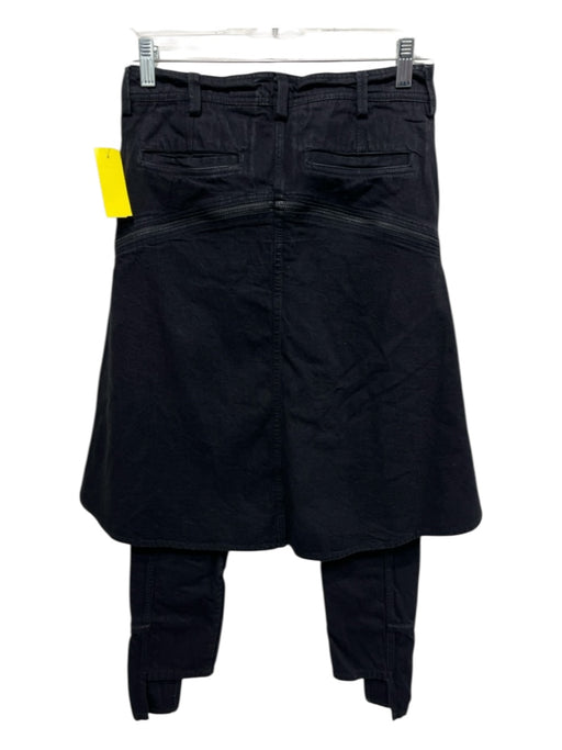 Nicholas K Size 0 Black Cotton Denim Button Fly Zip Detail Slim Fit Crop Jeans Black / 0