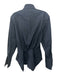 Alaia Size 36 Black Cotton Long Sleeve Button Up Peplum Top Black / 36