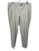 Lafayette 148 Size 14 Beige Poly Blend Slim Straight Elastic Waist Pants Beige / 14