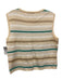 St. John Sport Size M Cream, Green & Gold Wool Blend Knit Horizontal Stripe Top Cream, Green & Gold / M