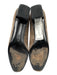 Salvatore Ferragamo Shoe Size 9.5 AA Taupe Suede Square Toe Block Heel Flats Taupe / 9.5 AA