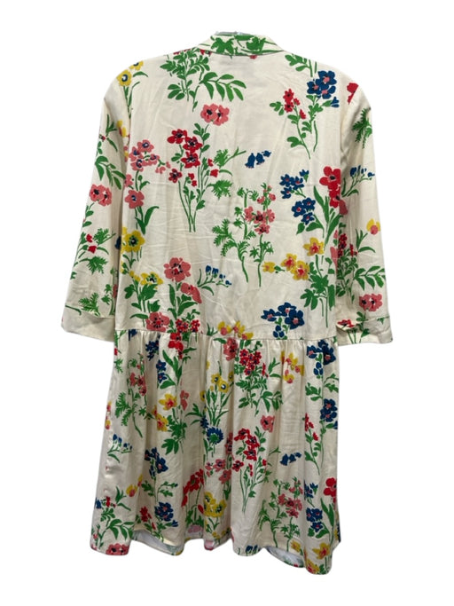 Tuckernuck Size XS Yellow & Multi Cotton Blend Floral 3/4 Sleeve Dress Yellow & Multi / XS