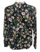 The Shirt Rochelle Behrens Size XS Black & Multi Polyester Floral Button Up Top Black & Multi / XS
