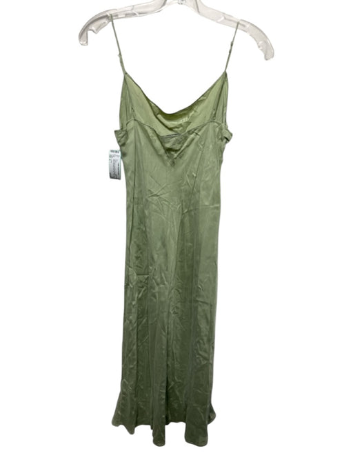 J. Crew Size 4 Light Green Cupro Blend Spaghetti Strap Adjustable Strap Dress Light Green / 4