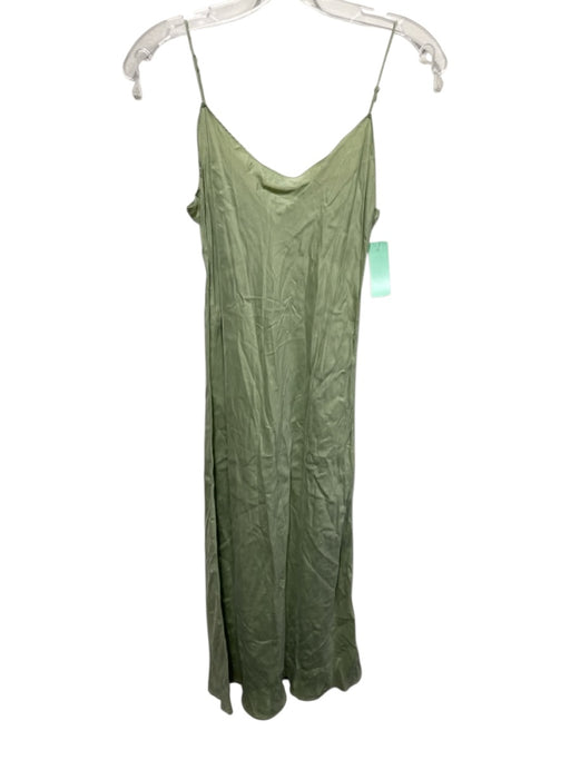 J. Crew Size 4 Light Green Cupro Blend Spaghetti Strap Adjustable Strap Dress Light Green / 4