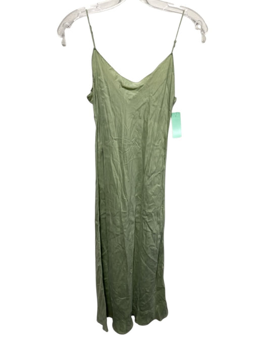 J. Crew Size 4 Light Green Cupro Blend Spaghetti Strap Adjustable Strap Dress Light Green / 4