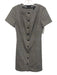 Theory Size S Black, White & Blue Wool Blend Houndstooth Plaid Paneled Dress Black, White & Blue / S