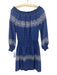 Tory Burch Size S Blue & White Cotton Off Shoulder Long Balloon Sleeve Dress Blue & White / S