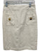 Milly Size 4 Cream White Cotton Textured Patch Pocket Pencil Skirt Cream White / 4
