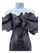 House of London Size XS Black Polyester Blend Off Shoulder Puff Shoulder Dress Black / XS