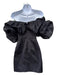 House of London Size XS Black Polyester Blend Off Shoulder Puff Shoulder Dress Black / XS