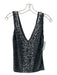 Blumarine Size S/40 Gray & Silver Silk All Over Beading Double V Sleeveless Top Gray & Silver / S/40