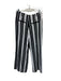 Alice + Olivia Size 6 Black & White Viscose High Rise Striped Wide Leg Pants Black & White / 6