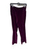 Alice + Olivia Size 8 Wine Red Velvet High Rise Front Zip Flare Pants Wine Red / 8