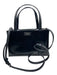 Kate Spade Black Patent Hand & Shoulder Bag Silver Hardware Tote Bag Black / S