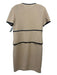 St John Collection Size 2 Beige & Black Wool Blend Knit Trim Dress Set Beige & Black / 2