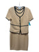 St John Collection Size 2 Beige & Black Wool Blend Knit Trim Dress Set Beige & Black / 2