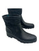 Gucci Shoe Size 38 Black Rubber & Nylon Guccisima Rainboot Calf High Booties Black / 38