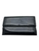Salvatore Ferragamo Black Leather silver tone hardware Turn Lock Bifold Wallets Black