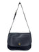 Coach Black Leather Gold Tone Hardware Turn Lock Adjustable Strap flap Bag Black / M