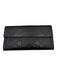 Gucci Black Leather Guccissima Snap Closure Bifold Continental Wallets Black