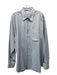 Zegna Size L Light blue Cotton Solid Front Pocket Button Down Long Sleeve Shirt L