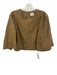 Mirth Size XS Brown Cotton Square Neck Front Seam Flare Sleeve Top Brown / XS