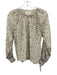 Cleobella Size S Cream, Black, Brown Organic Cotton Paisley Balloon Sleeve Top Cream, Black, Brown / S
