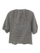 Evereve Size XS Black & White Cotton Blend Seersucker Gingham Puff Sleeve Top Black & White / XS