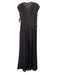 Rebecca Taylor Size 4 Burgundy Brown Silk Sheer Overlay Ruffle Cap Sleeve Dress Burgundy Brown / 4